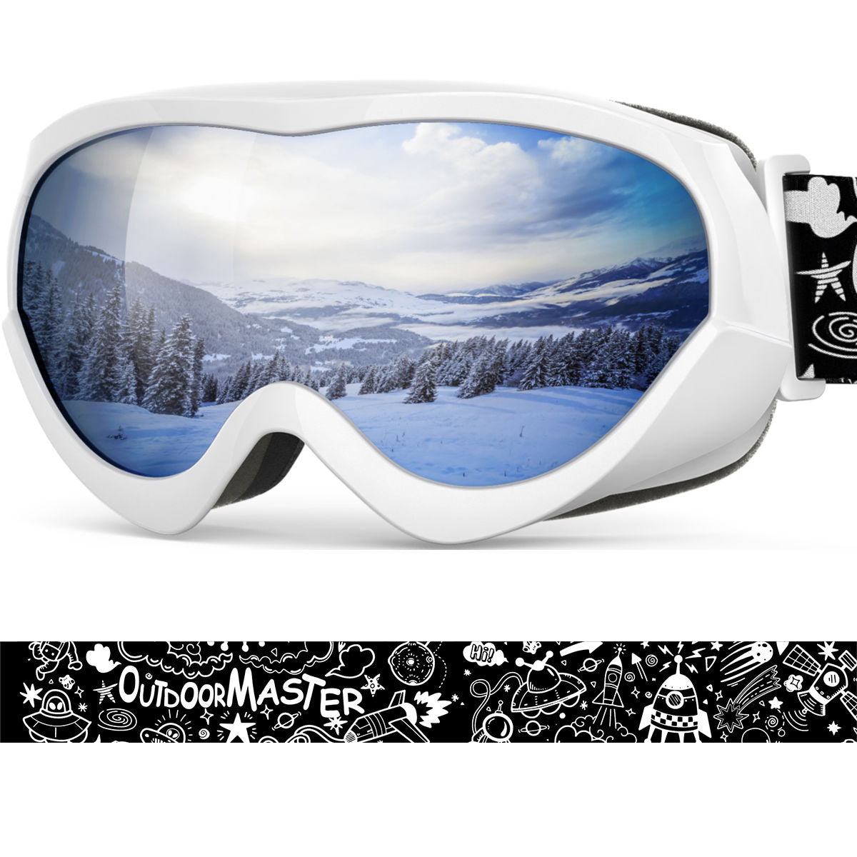 OutdoorMaster Children's Ski Goggles - Snow Goggles for Boys and Girls Compatible with Helmet with 100% UV Protection - VLT 18 OutdoorMaster Children's Ski Goggles - Snow Goggles for Boys and Girls Compatible with Helmet with 100% UV Protection - VLT 18