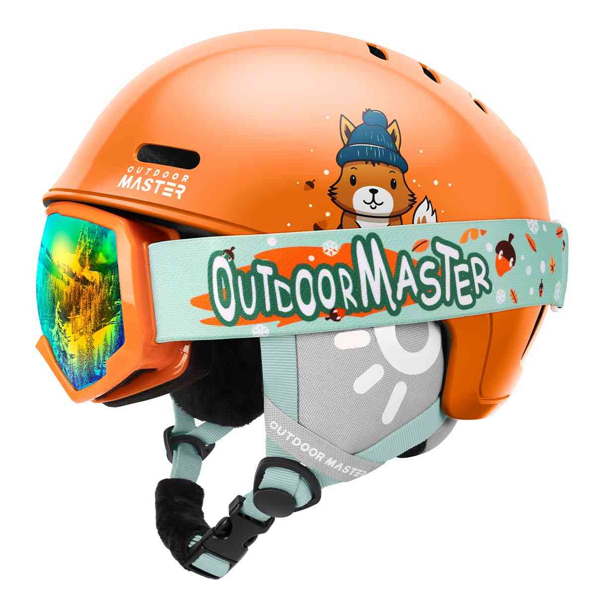 OutdoorMaster - Lentes de esquí para niños, lentes de snowboard para niños,  con protección UV, 100 % esférica, para niños y niñas
