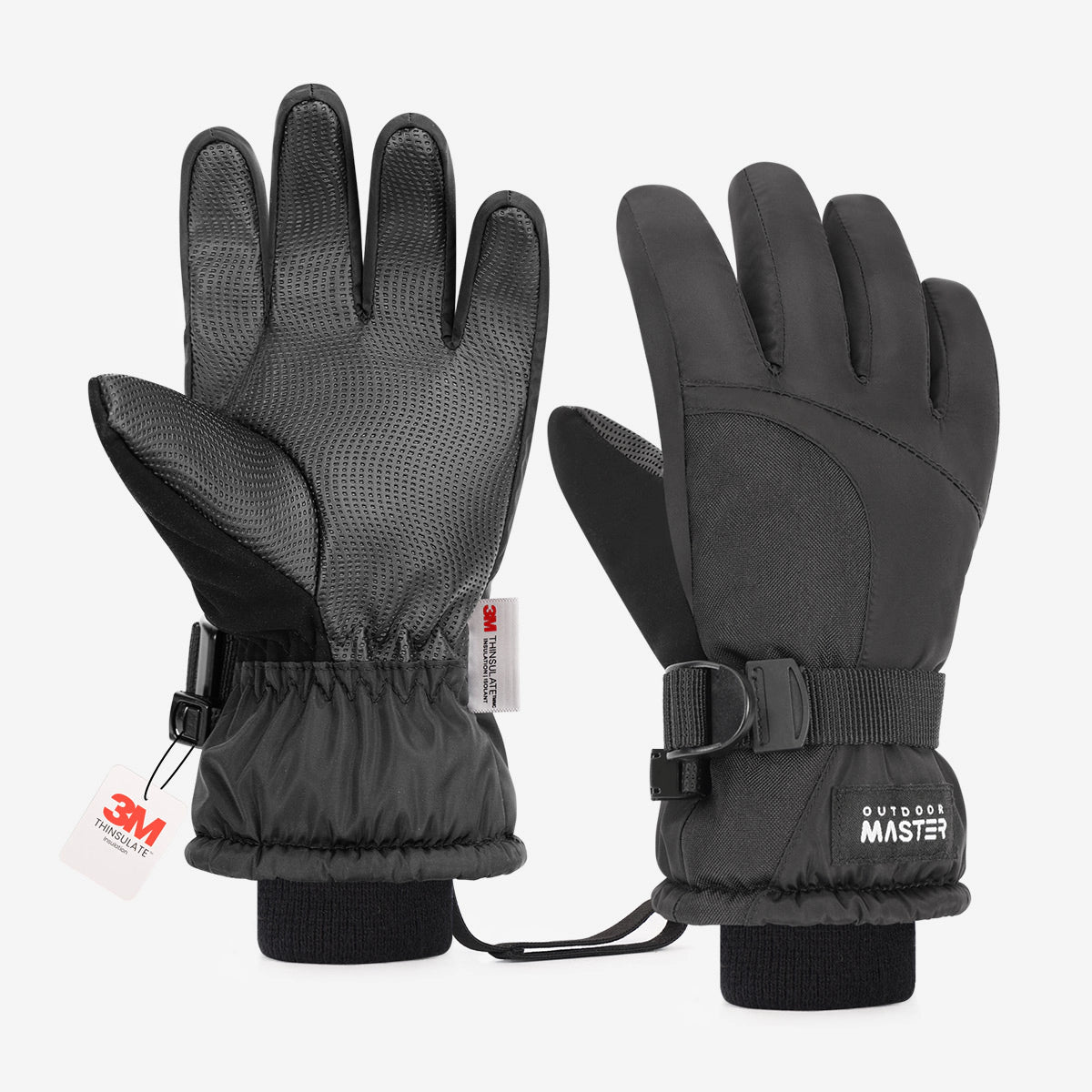 3M Thinsulate Waterproof Ski Gloves for Kids
