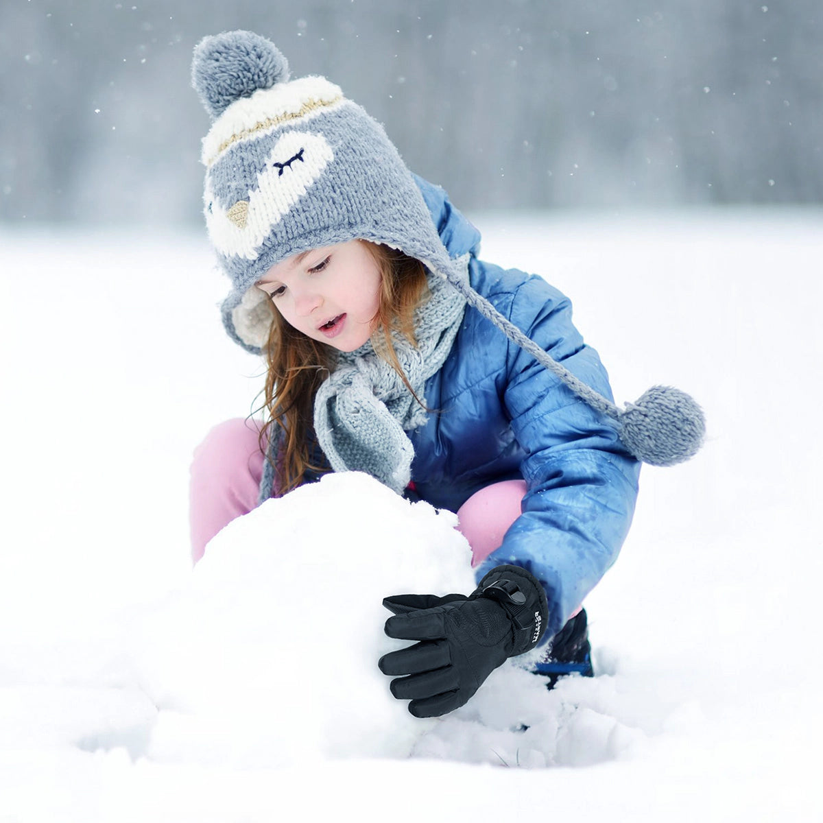 3M Thinsulate Waterproof Ski Gloves for Kids