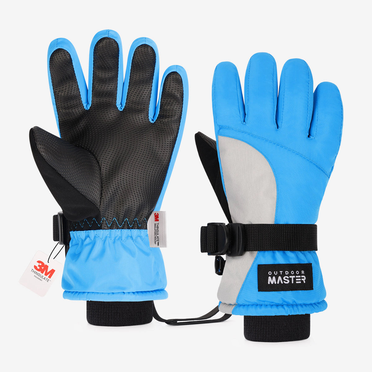3M Thinsulate Waterproof Ski Gloves for Kids