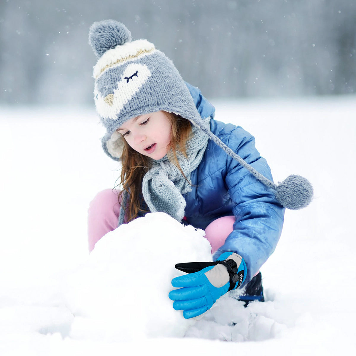 3M Thinsulate Waterproof Ski Gloves for Kids