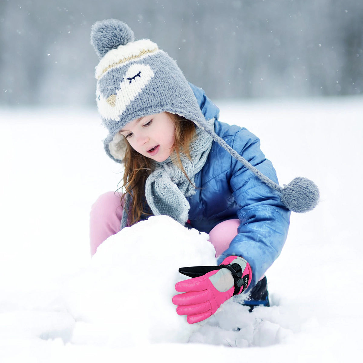 3M Thinsulate Waterproof Ski Gloves for Kids