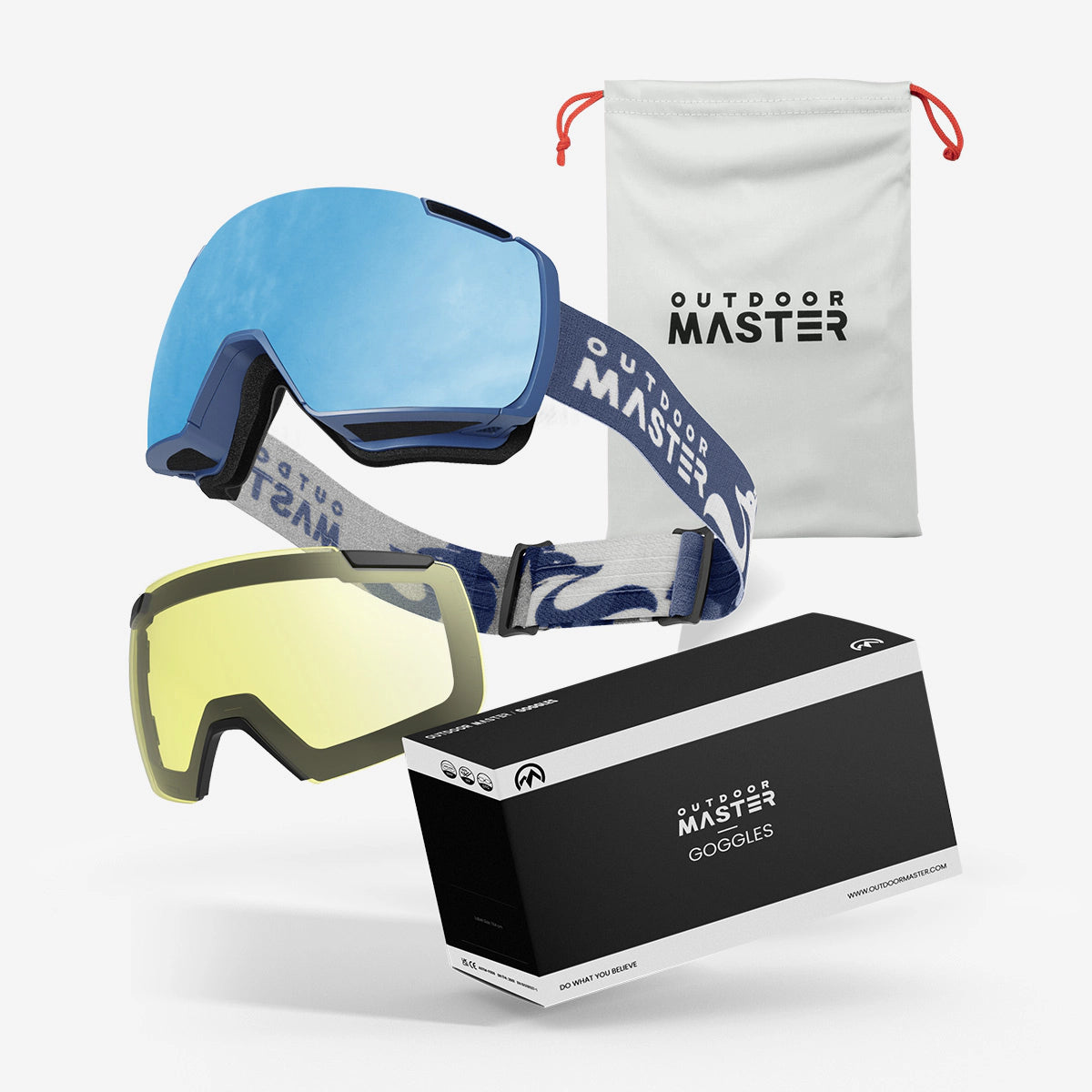 HERON Ski Goggles+Yellow Lens