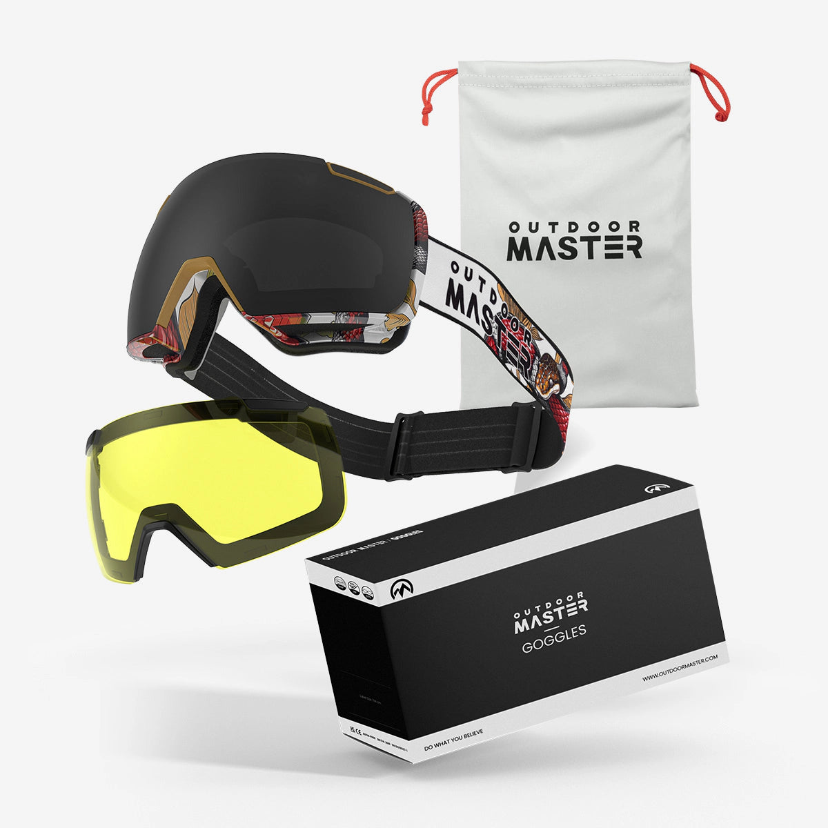 HERON Ski Goggles+Yellow Lens