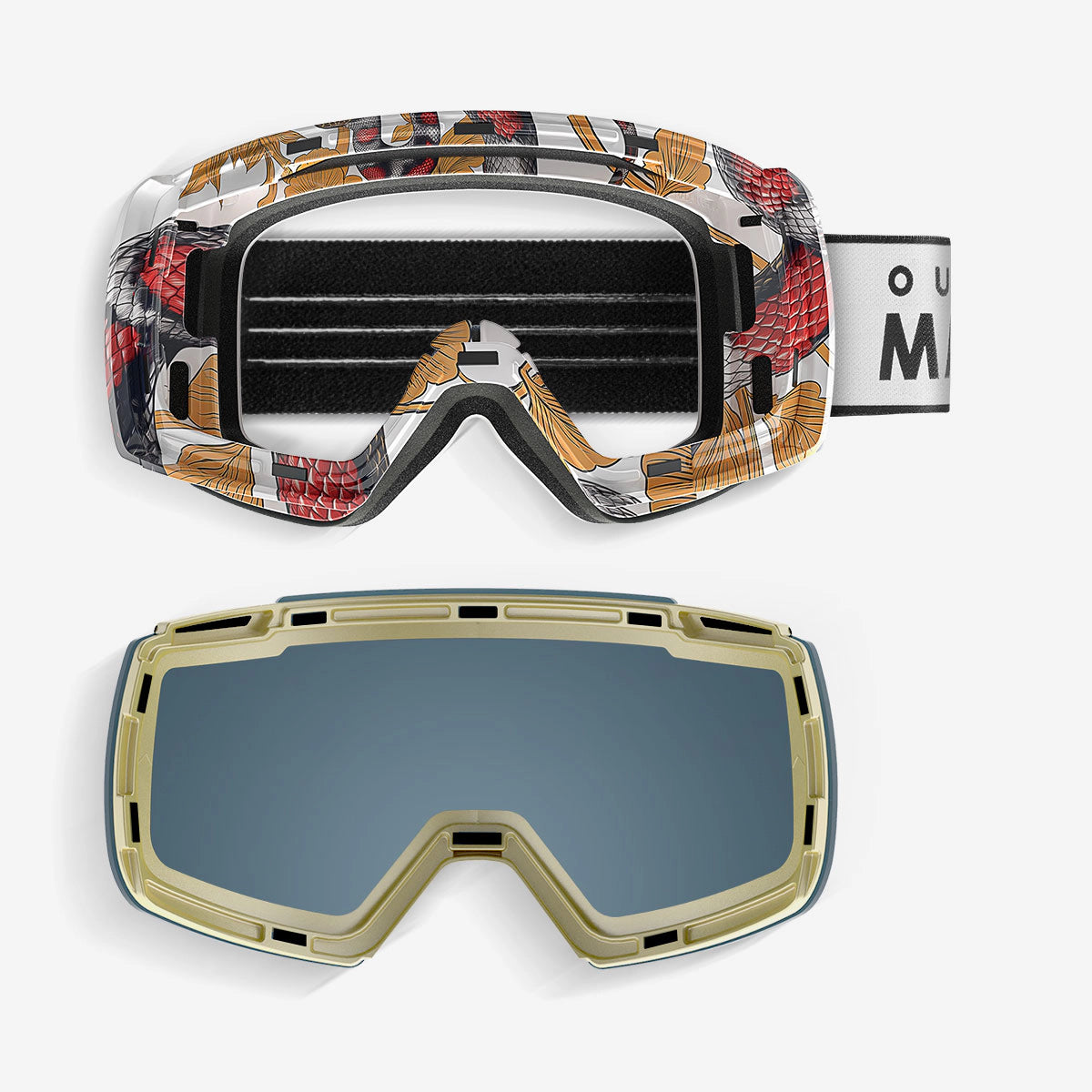 HERON Ski Goggles+Yellow Lens