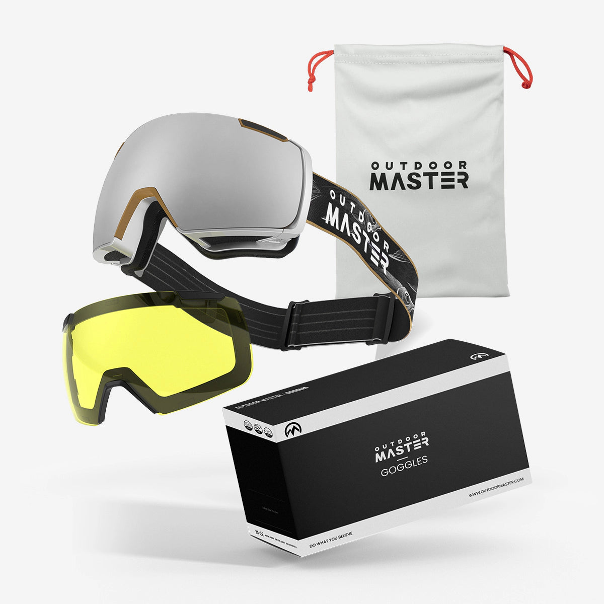 HERON Ski Goggles+Yellow Lens