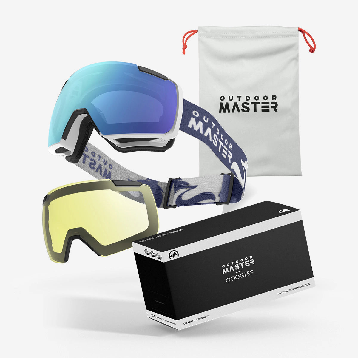 HERON Ski Goggles+Yellow Lens
