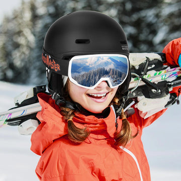 best kids snowboard helmet Outdoor Master Kids Cute & Safety Snow Helmet and Goggles Set