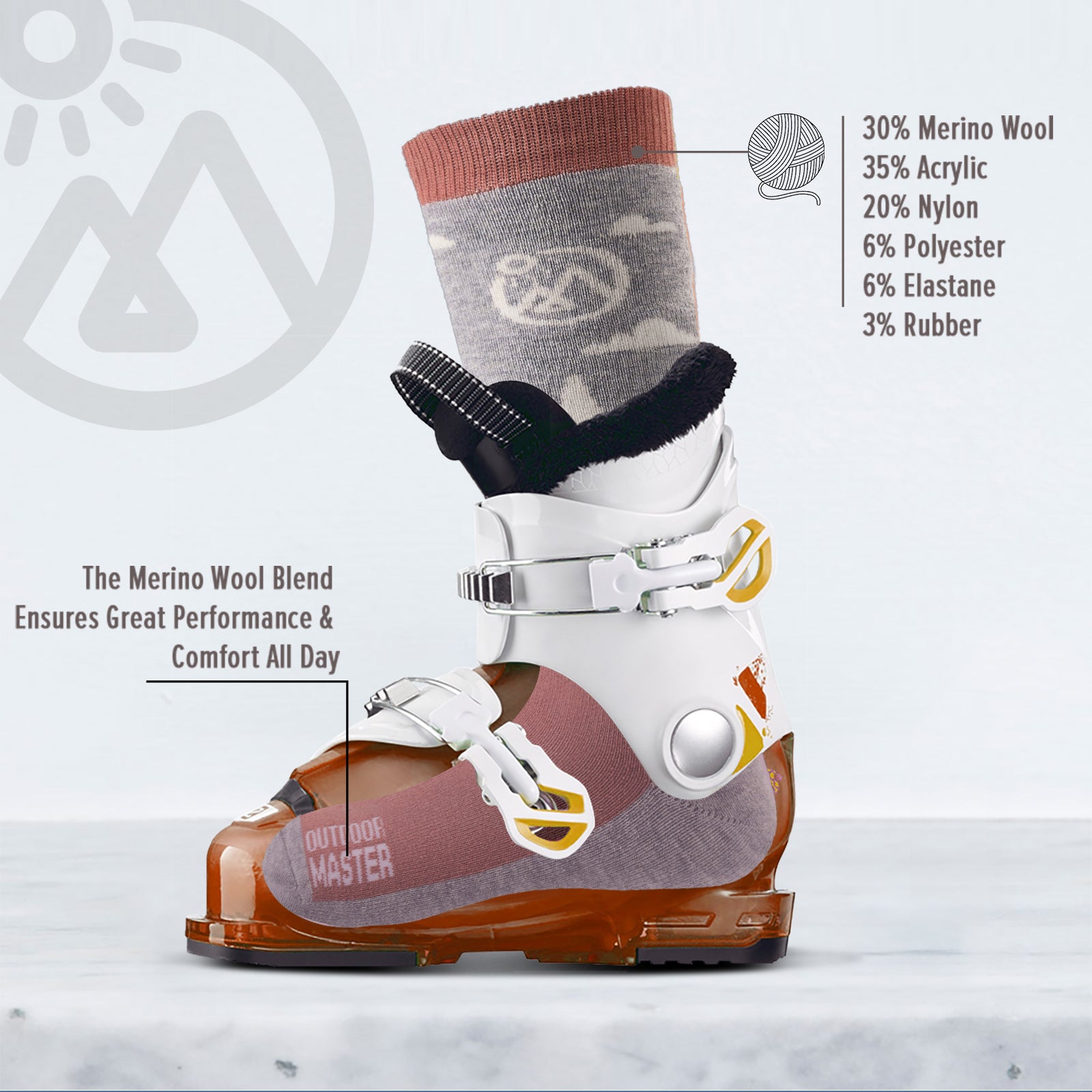 Kids Merino Wool Ski Socks