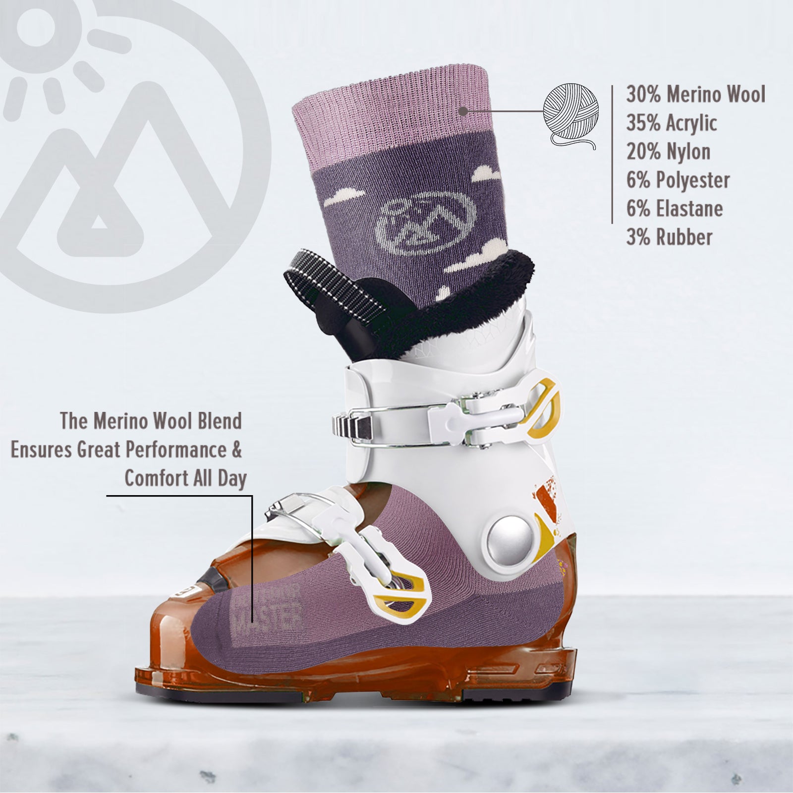 Kids Merino Wool Ski Socks