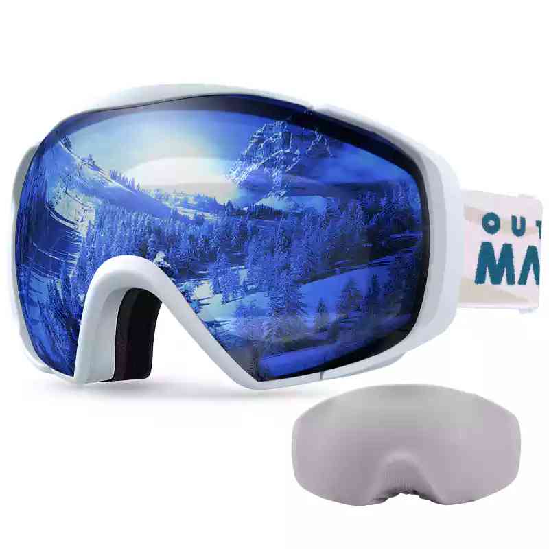 OutdoorMaster Ski Goggles with Cover Snowboard Snow Goggles OTG Anti-Fog