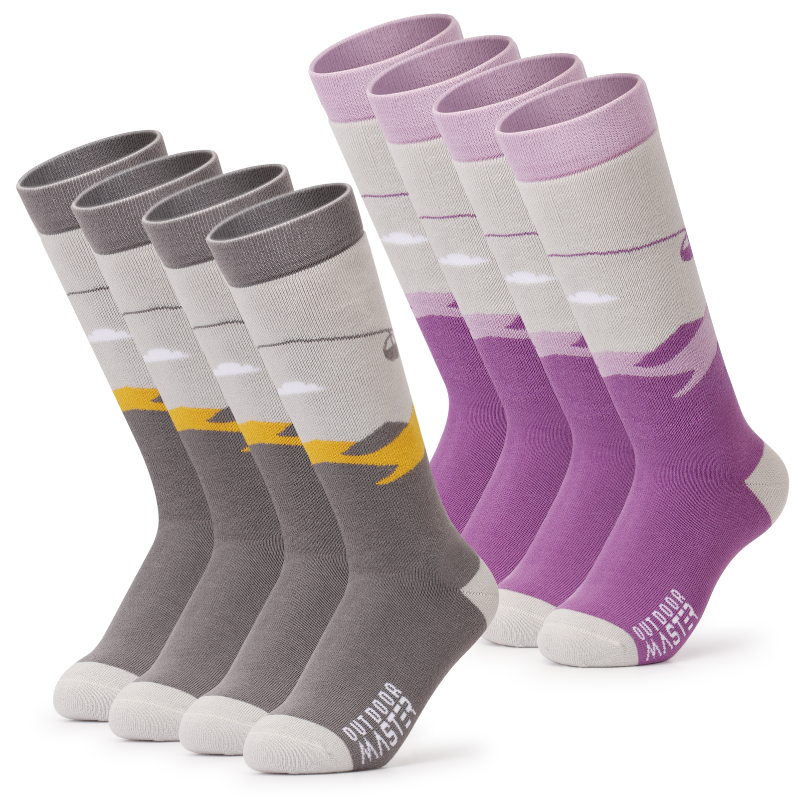 Kids Ultra-soft Cotton Ski Socks 2/3 Pairs