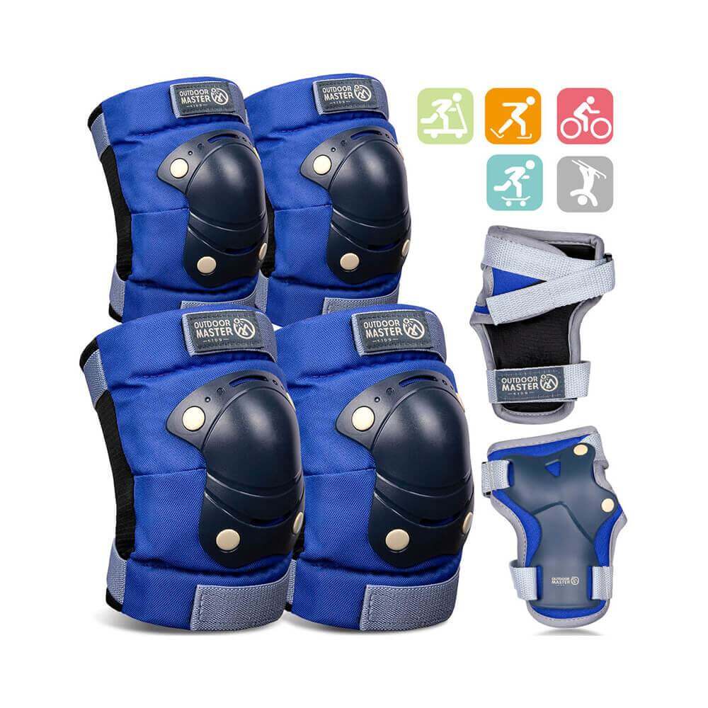 KIDS/YOUTH PROTECTIVE GEAR SET OutdoorMaster Blue S 
