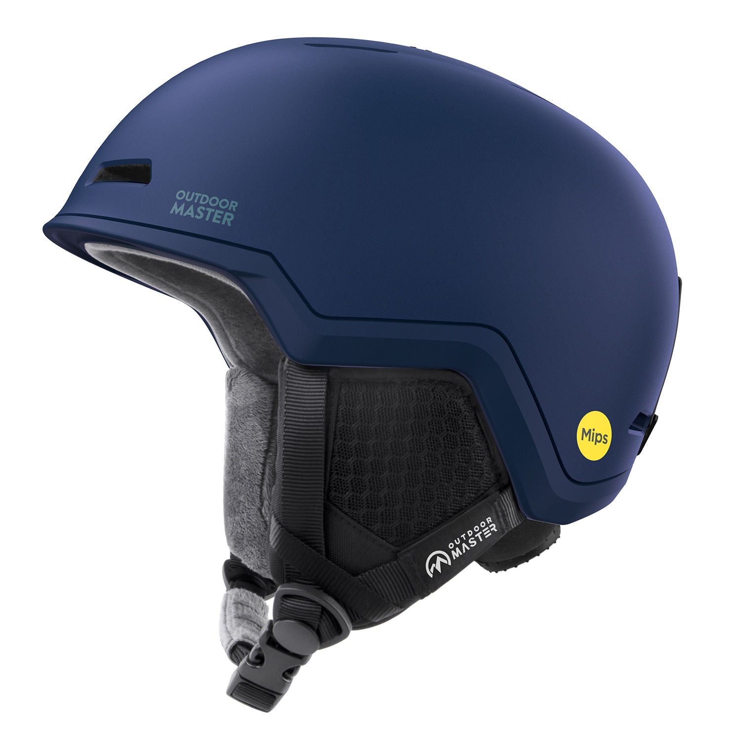 azure blue snow helmet