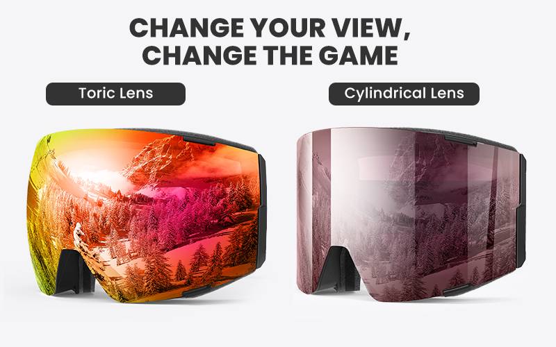 cylindrical goggles EAGLE Toric+Cylindrical Ski Goggles - Anti-Fog, Wide View, UV Protection