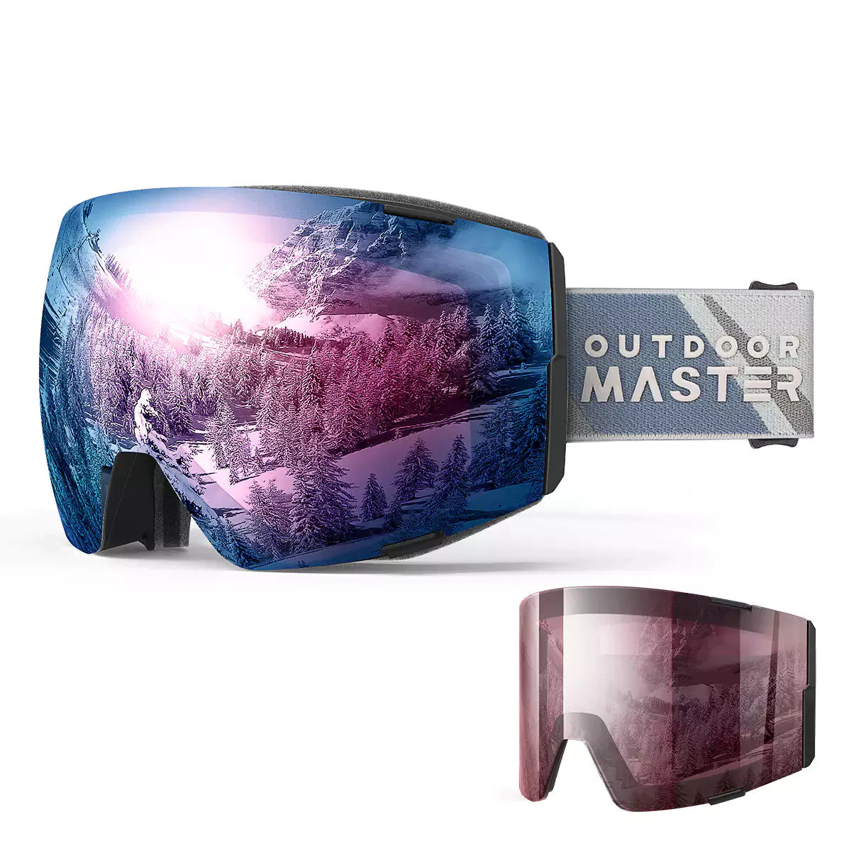 toric lens ski goggles OutdoorMaster Polarized Ski Goggles, Toric+Cylindrical Two Quick Change Lenes