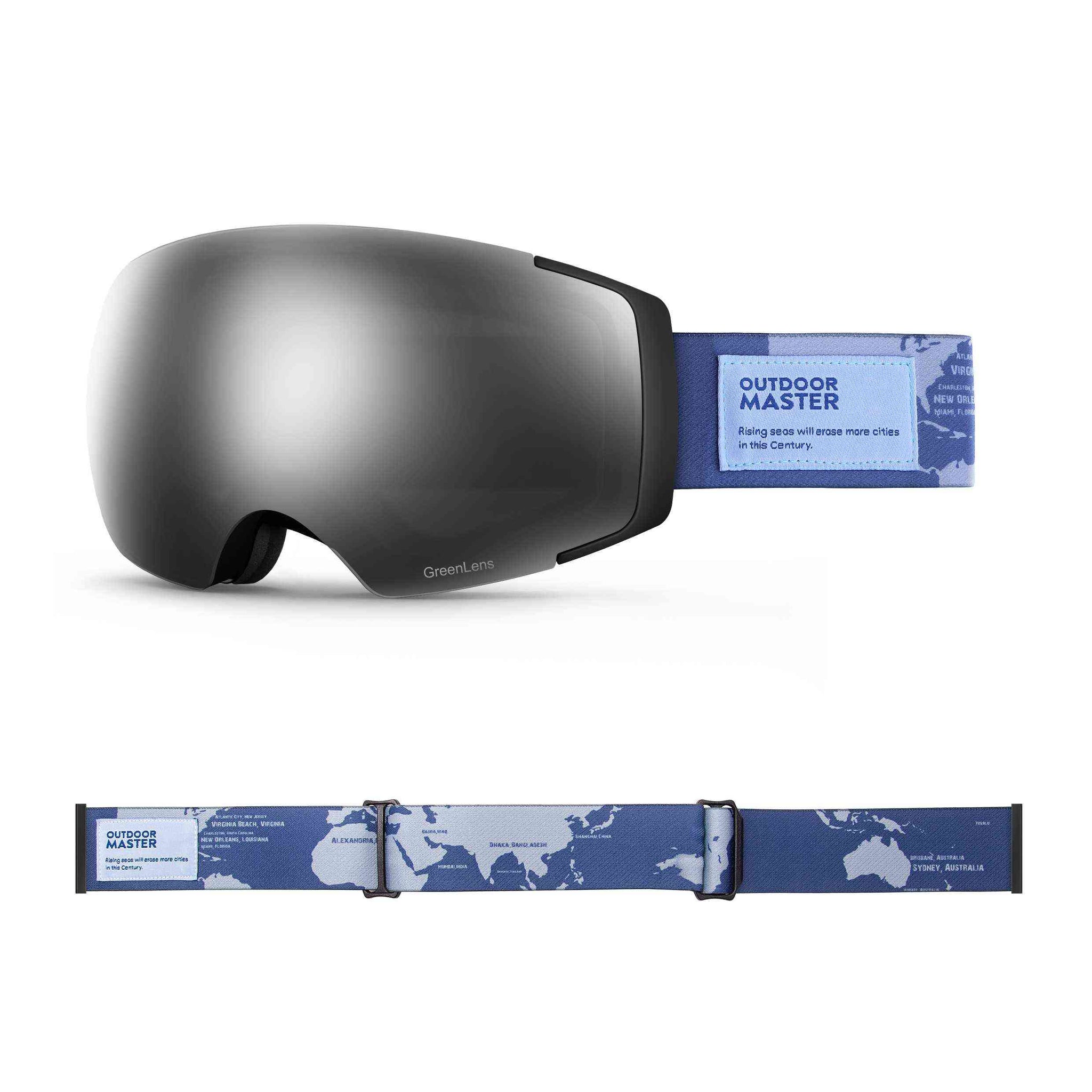 snowboard goggles with magnetic lens