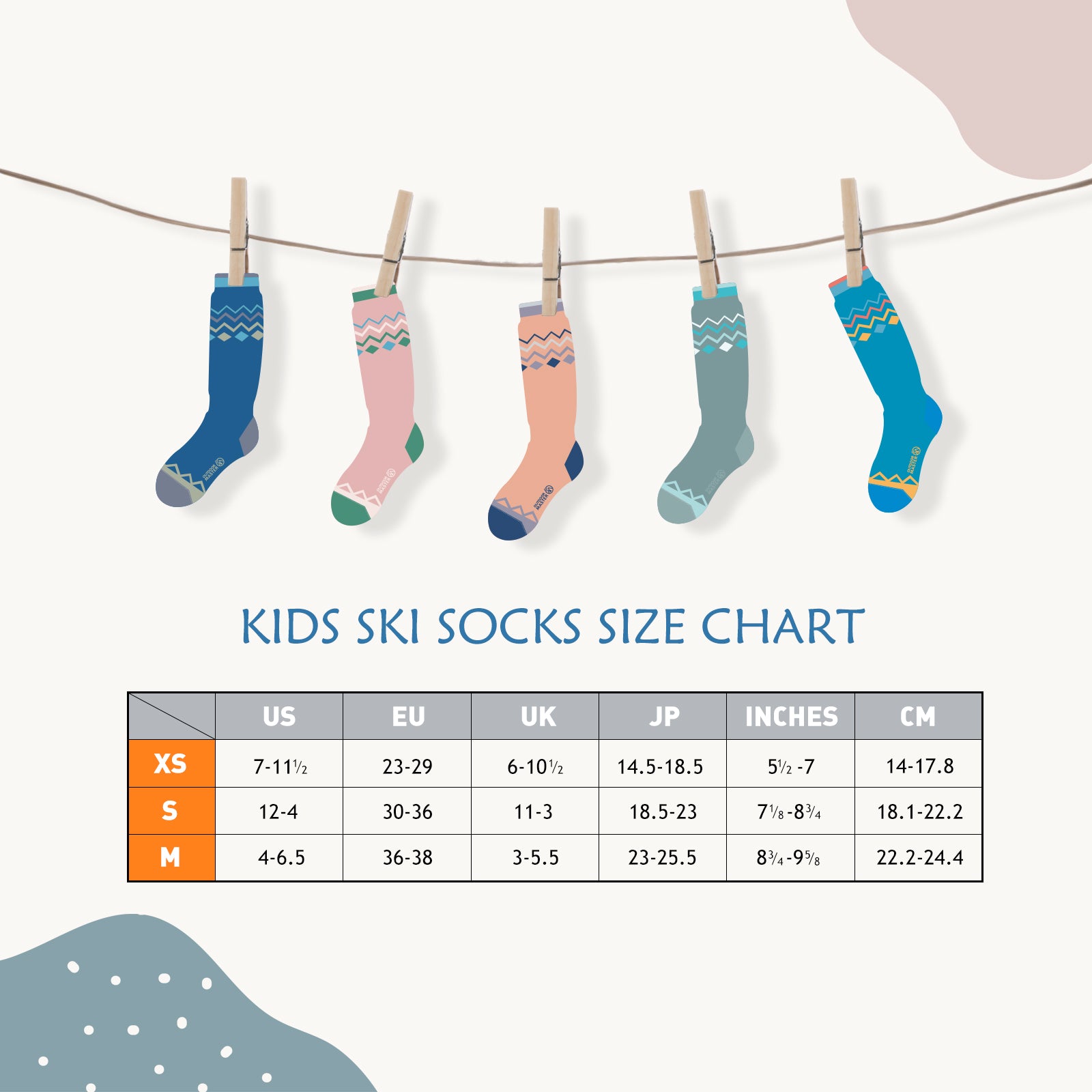 Cotton Kids Ski Socks