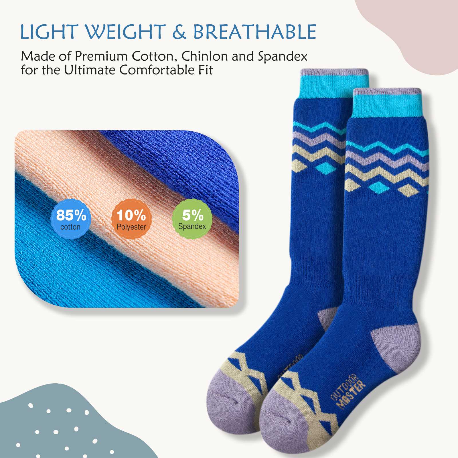 Cotton Kids Ski Socks