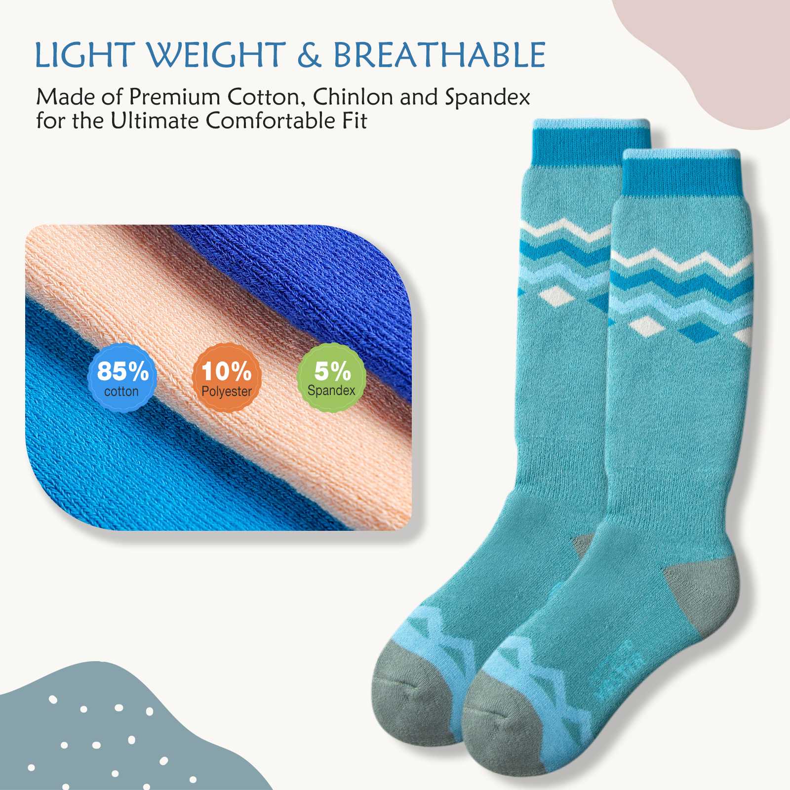 Cotton Kids Ski Socks