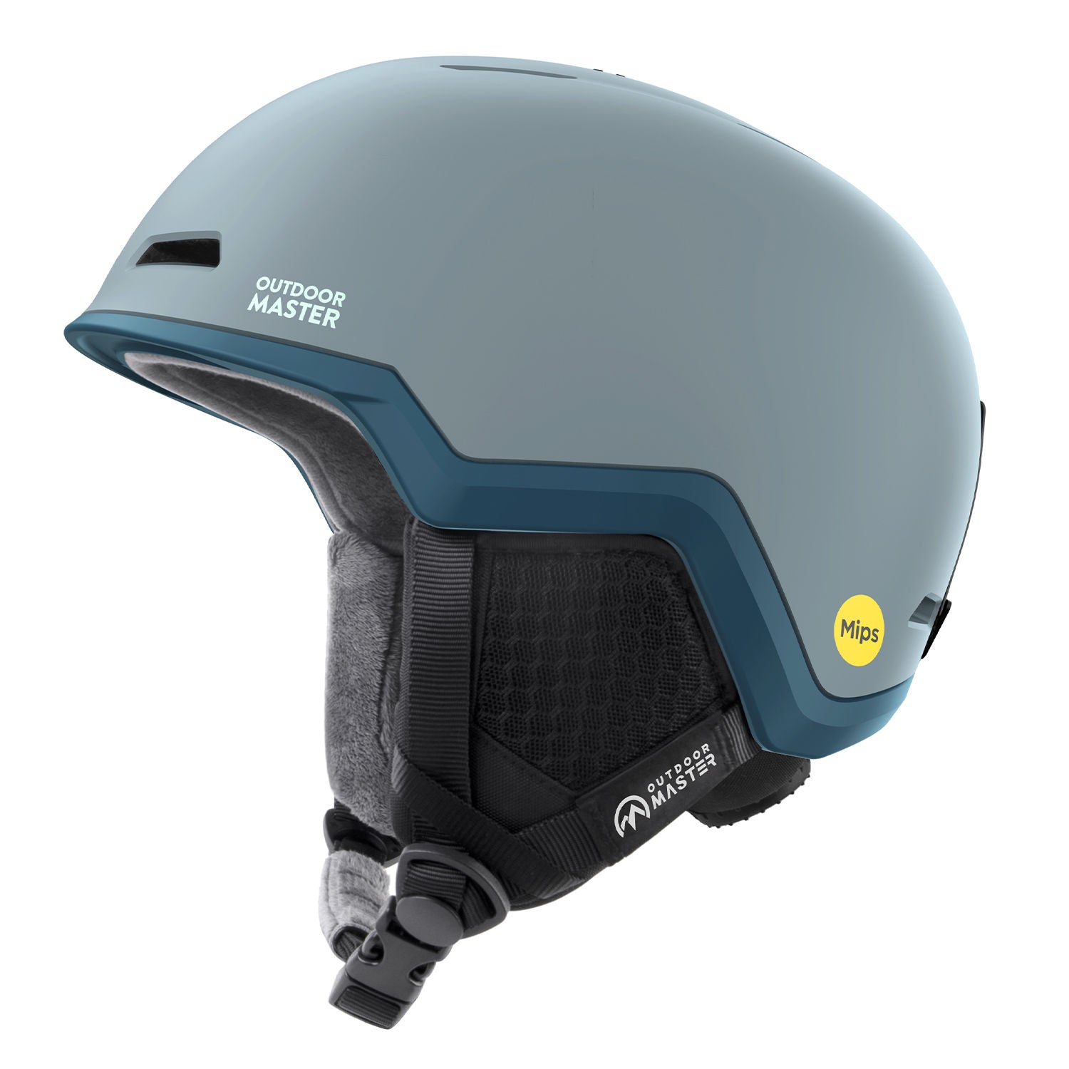snow helmet with MIPS aqua blue
