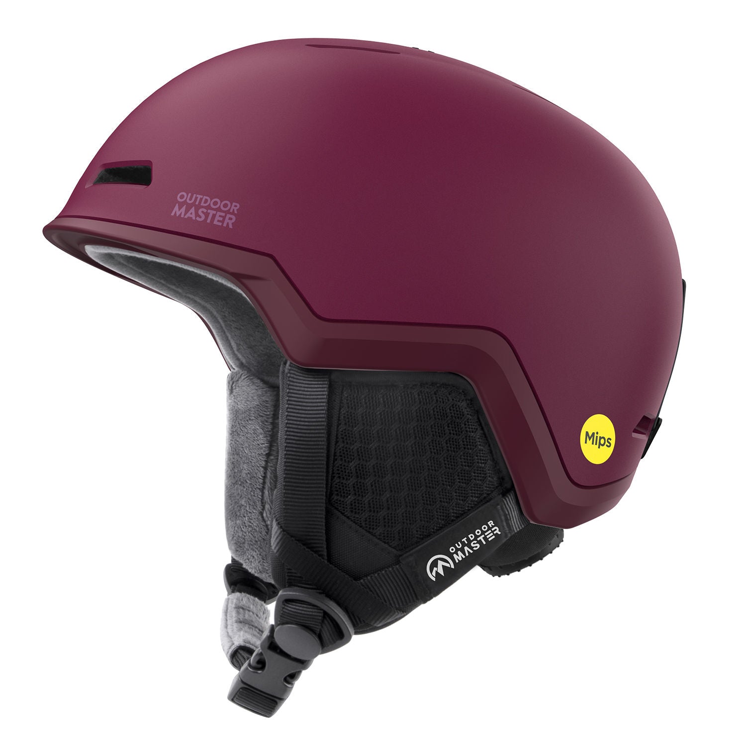 purple berry snow helmet with MIPS