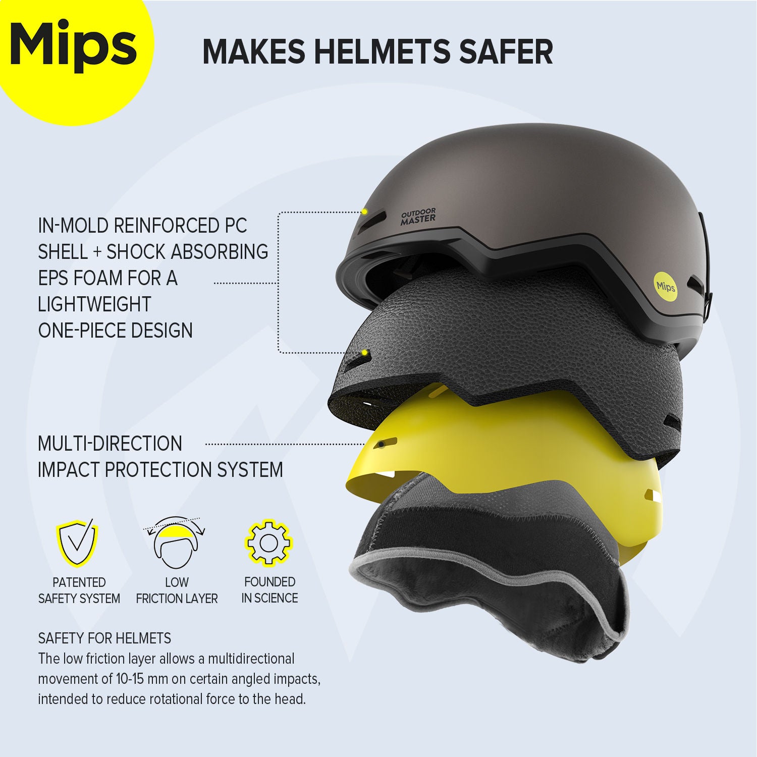 snow helmet silver and black with EPS foam and ATSM (shock absorbing) certification