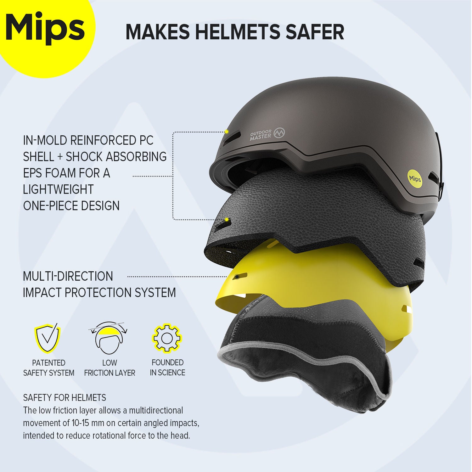 snow helmet silver with EPS foam and ATSM (shock absorbing) certification