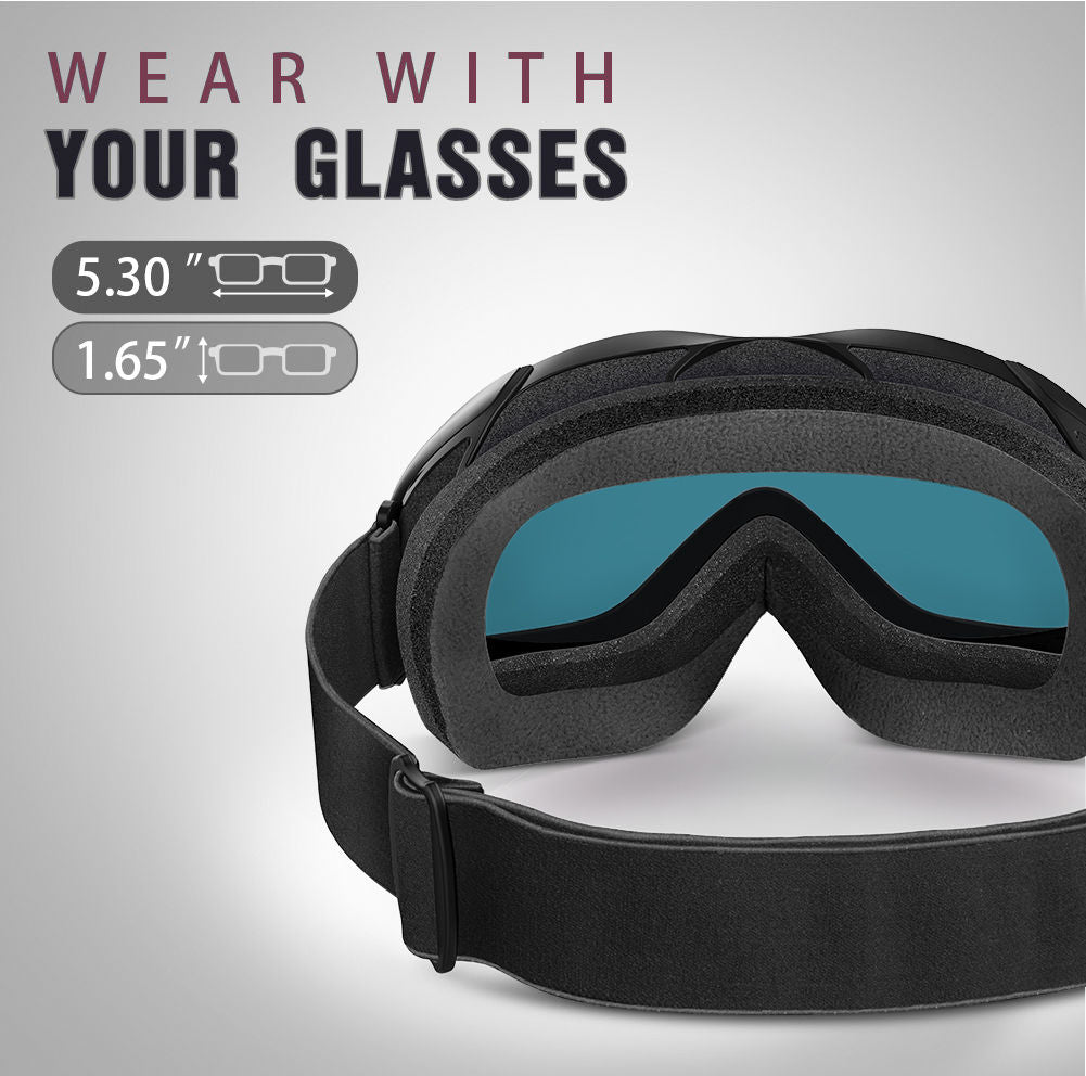 Snowboard goggles for glasses on sale