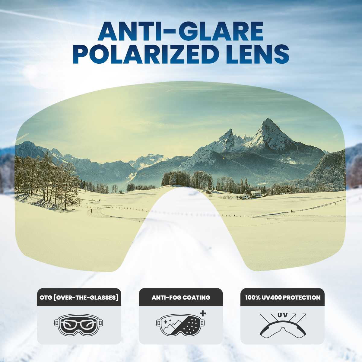 Link Active Ski Goggles Vlt% 21.24 Otg Uv Protection Lightweight Anti Fog  Anti Slip Helmet Compatible Ski/snow Boarding/snowmobiling For Adult/youth  : Target