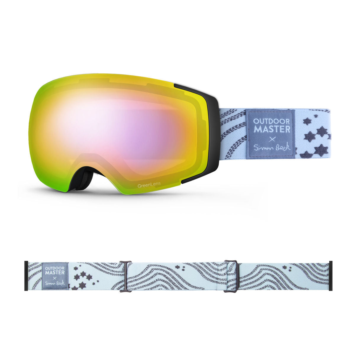 OM X Simon Beck Art Snow Goggles