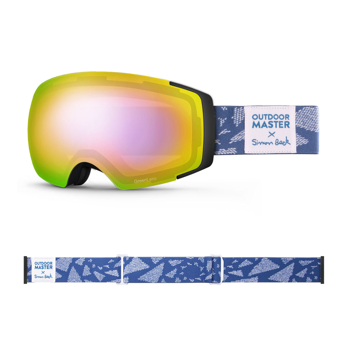 OM X Simon Beck Art Snow Goggles