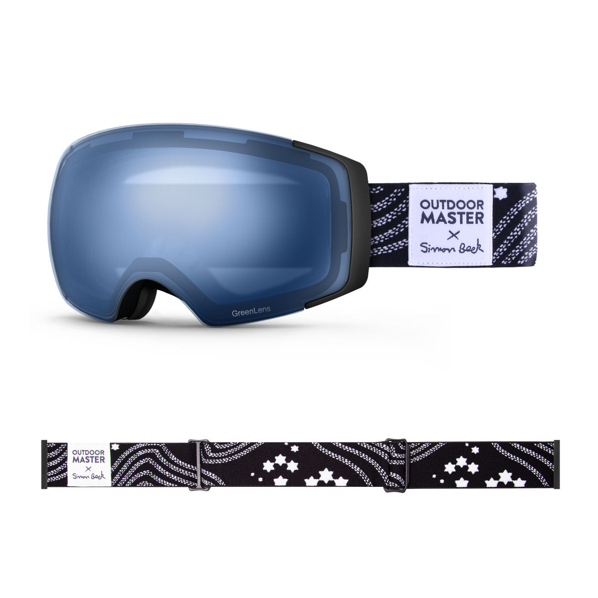 OM X Simon Beck Art Snow Goggles