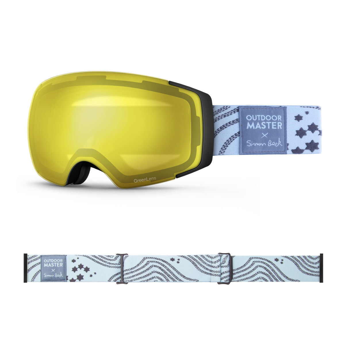 OM X Simon Beck Art Snow Goggles