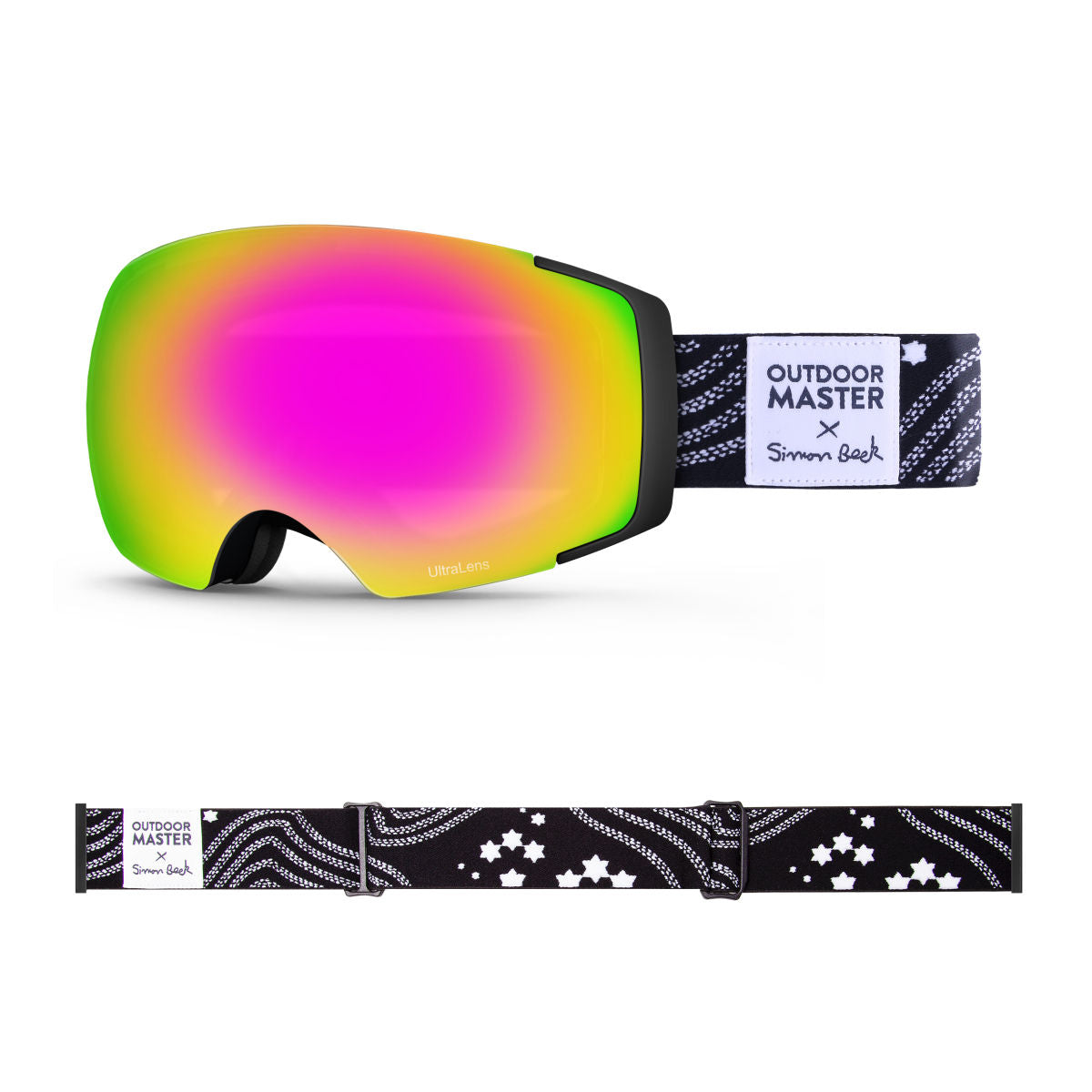 OM X Simon Beck Art Snow Goggles