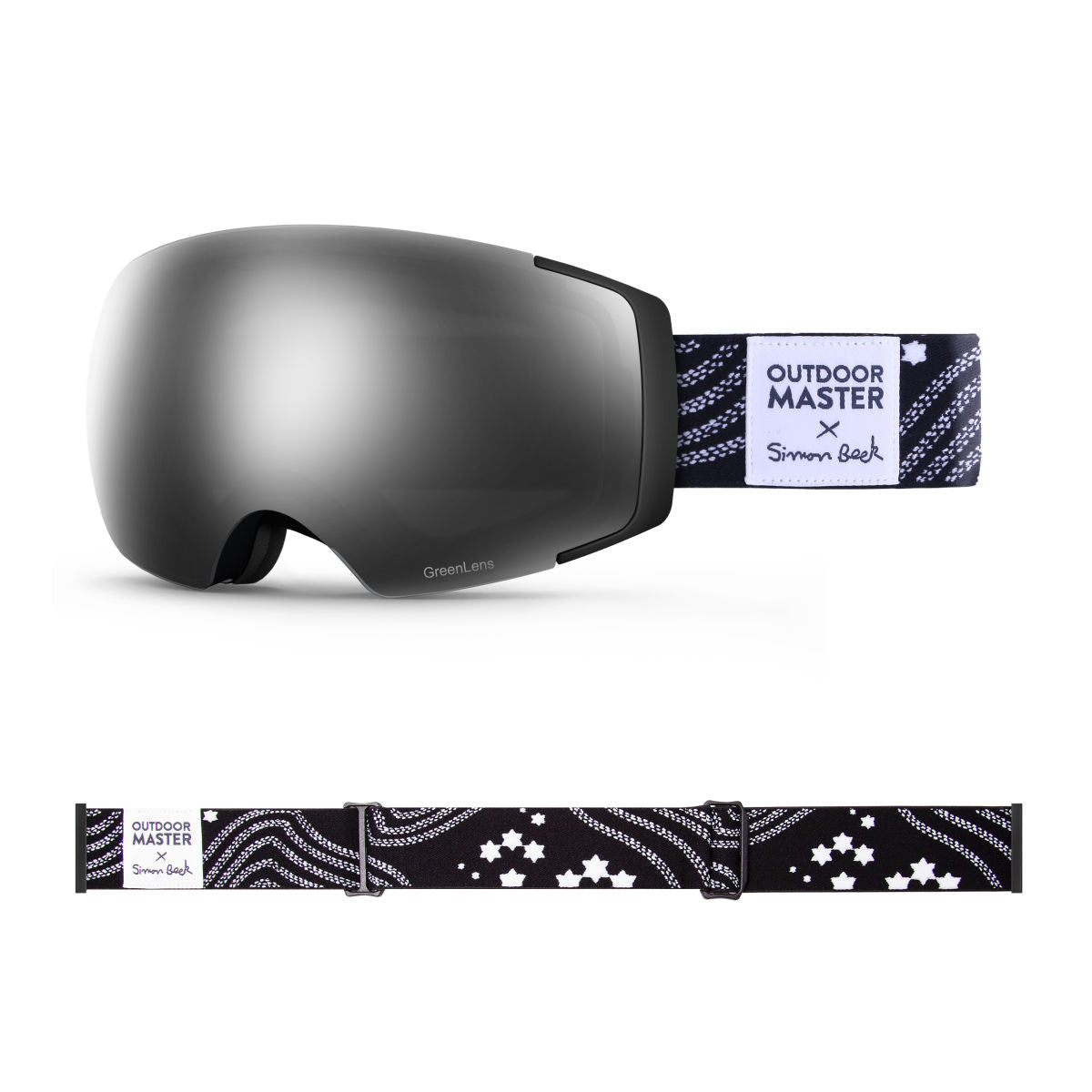 OM X Simon Beck Art Snow Goggles