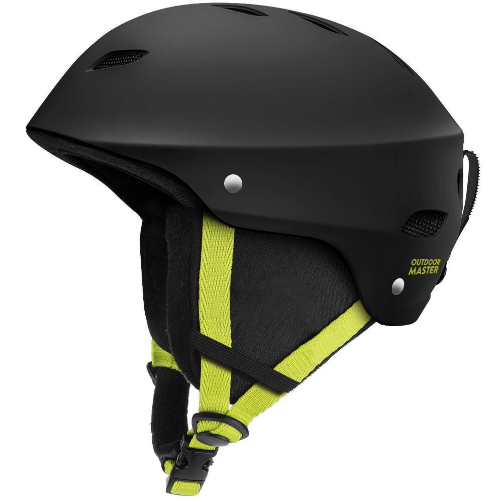 snowboard helmet black and yellow