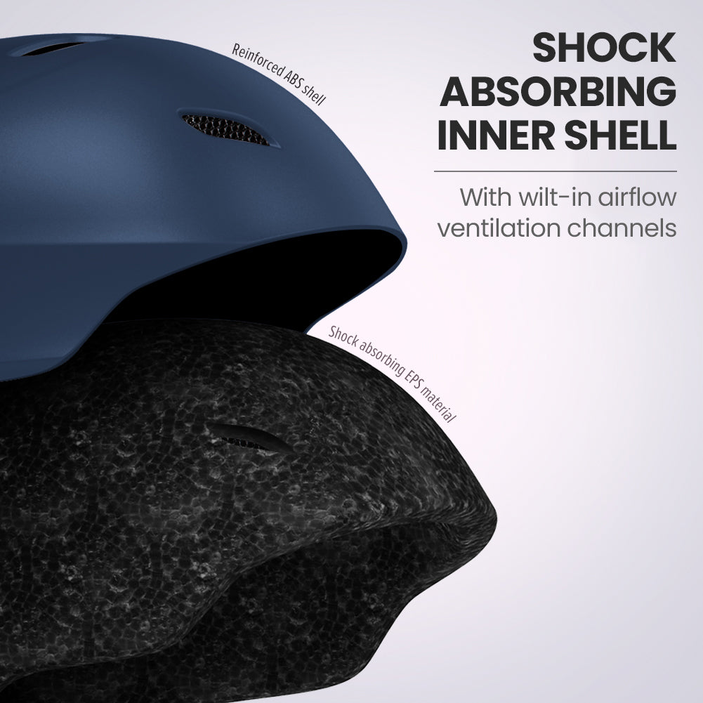 shock absorbing blue snow helmet 