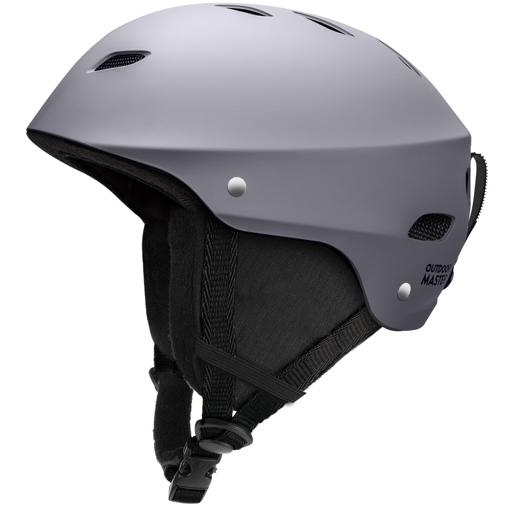grey ski helmet