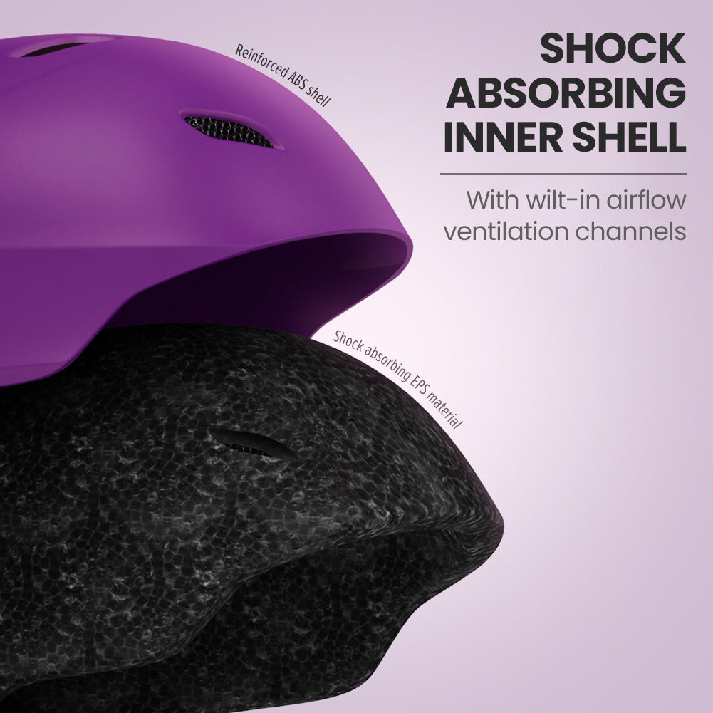 purple snow helmet shock absorbing  