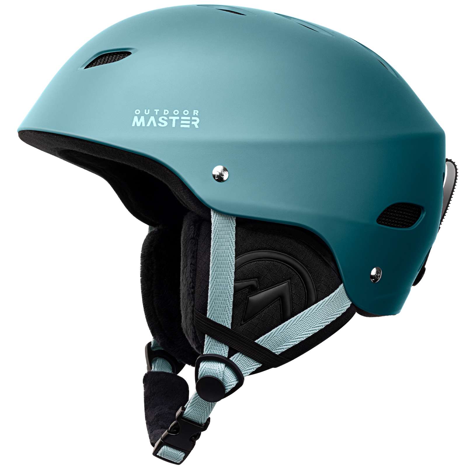 forest green ski helmet