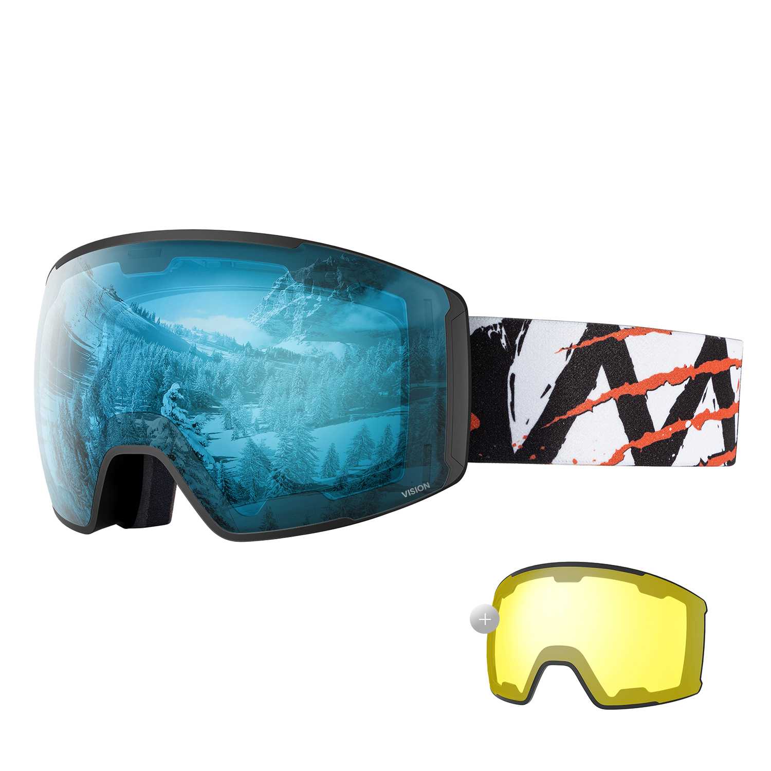 "polarized" asian fit snow goggles